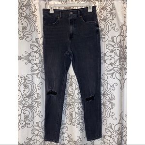 Express Skinny High Rise gray jeans